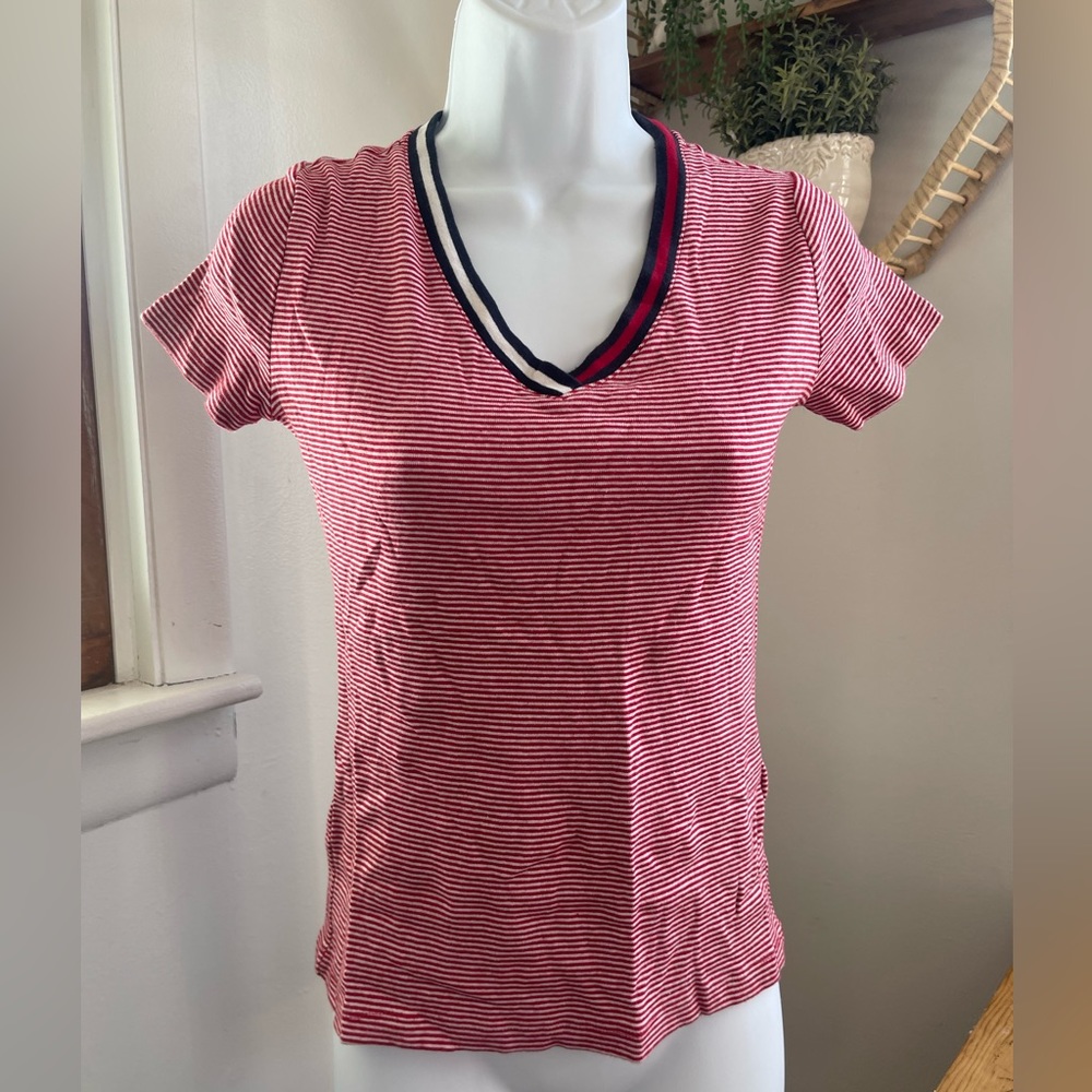 Vintage Tommy Hilfiger Striped V-neck